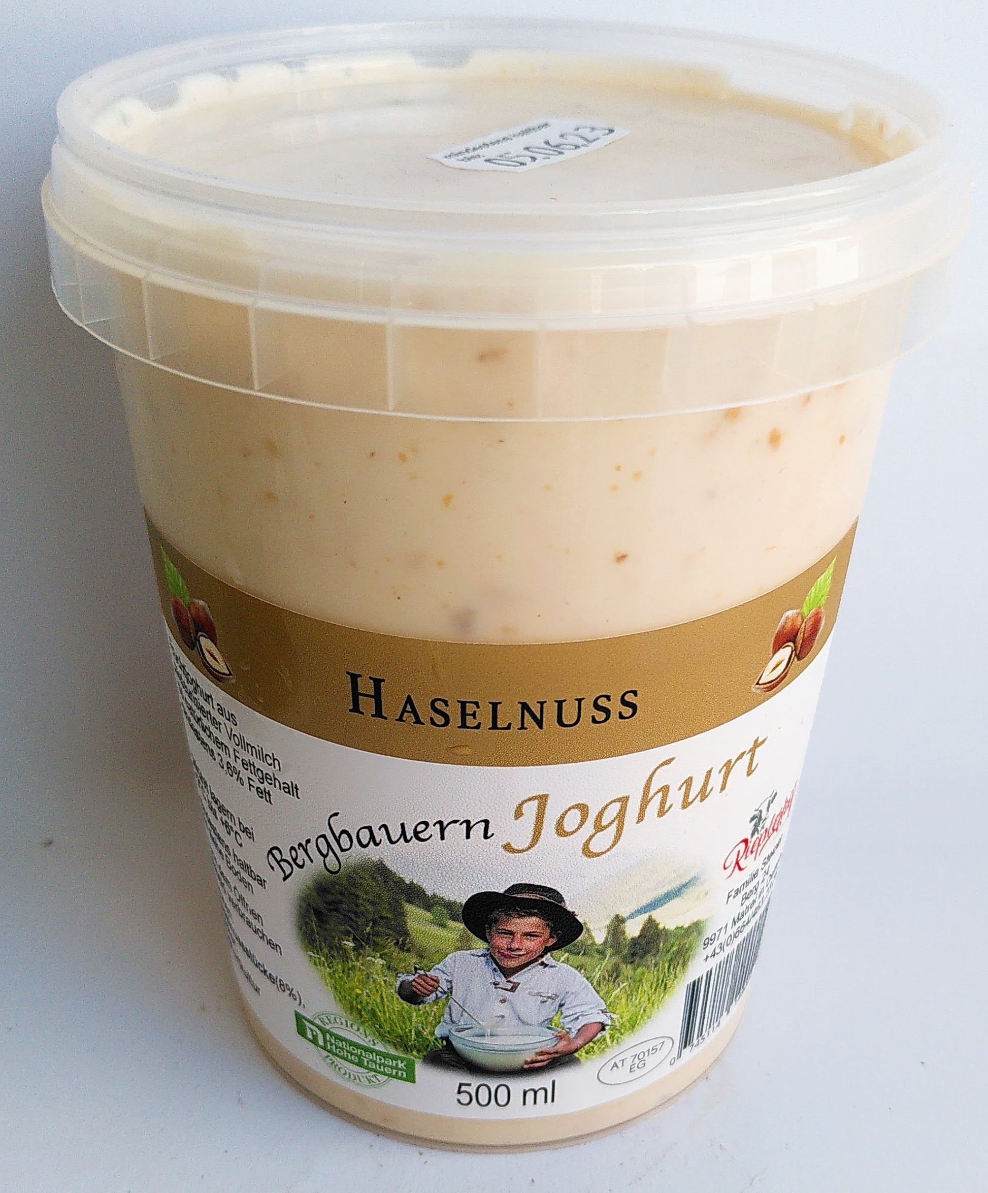 Bergbauern Joghurt Haselnuss 500ml