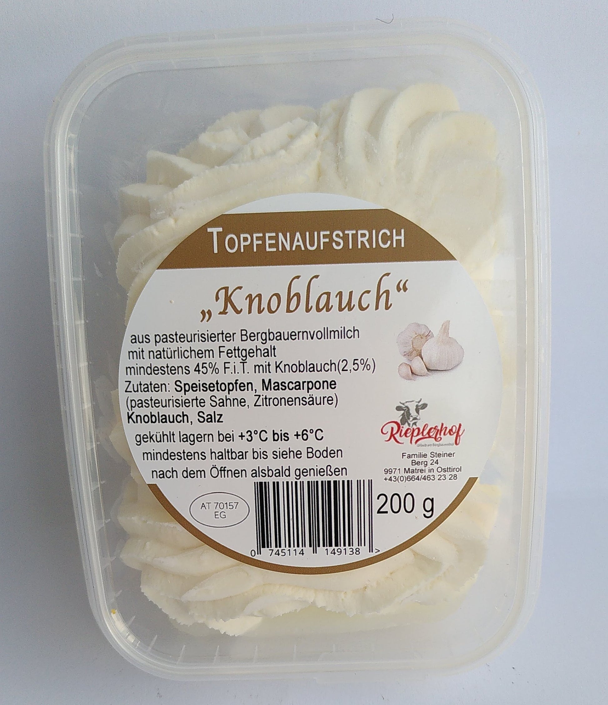 Topfenaufstrich "Knoblauch"