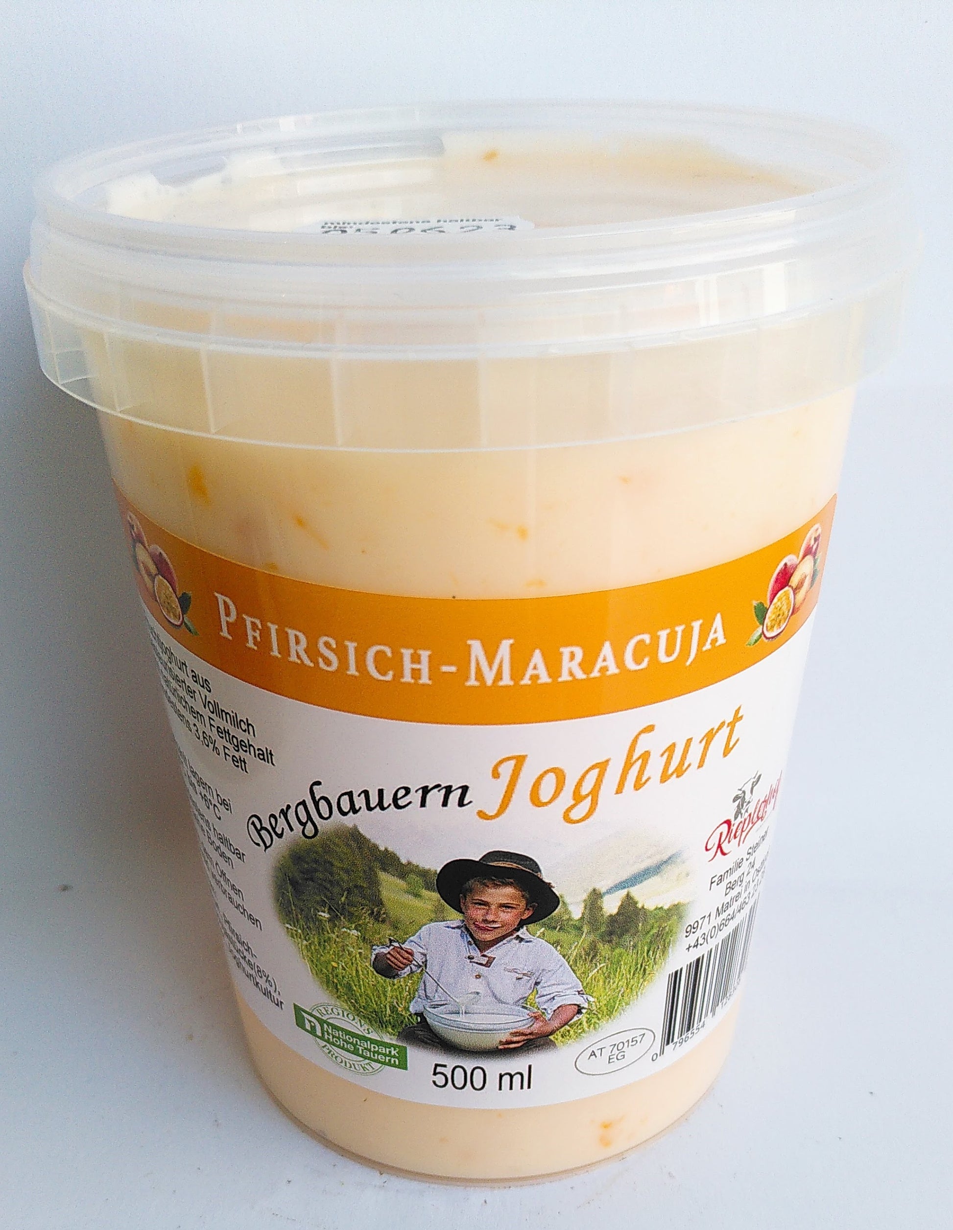 Bergbauern Joghurt Pfirsich-Maracuja 500ml