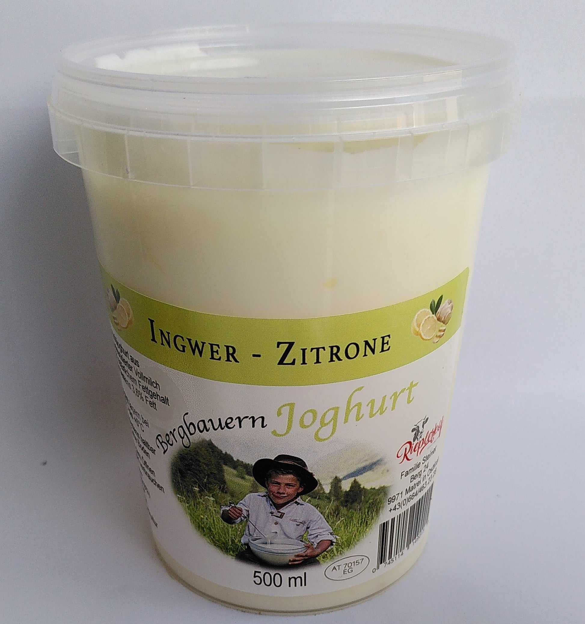 Bergbauern Joghurt Ingwer - Zitrone 500ml